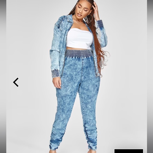 Elissa Acid Wash Denim Jacket and pants set - Picture 4 of 11